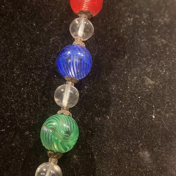 1960’s Czech Glass Beaded Necklace Spring Ring Clasp.Multiple colors - Picture 5 of 8